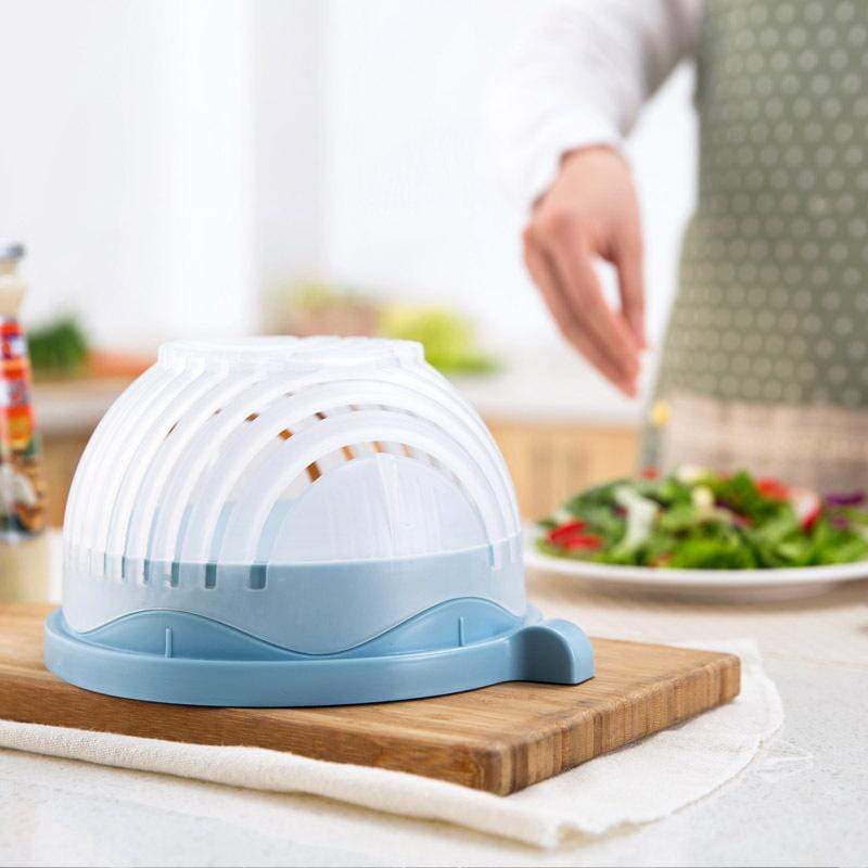 Salad Cutter Bowl Guided Slot System & Safety Cover