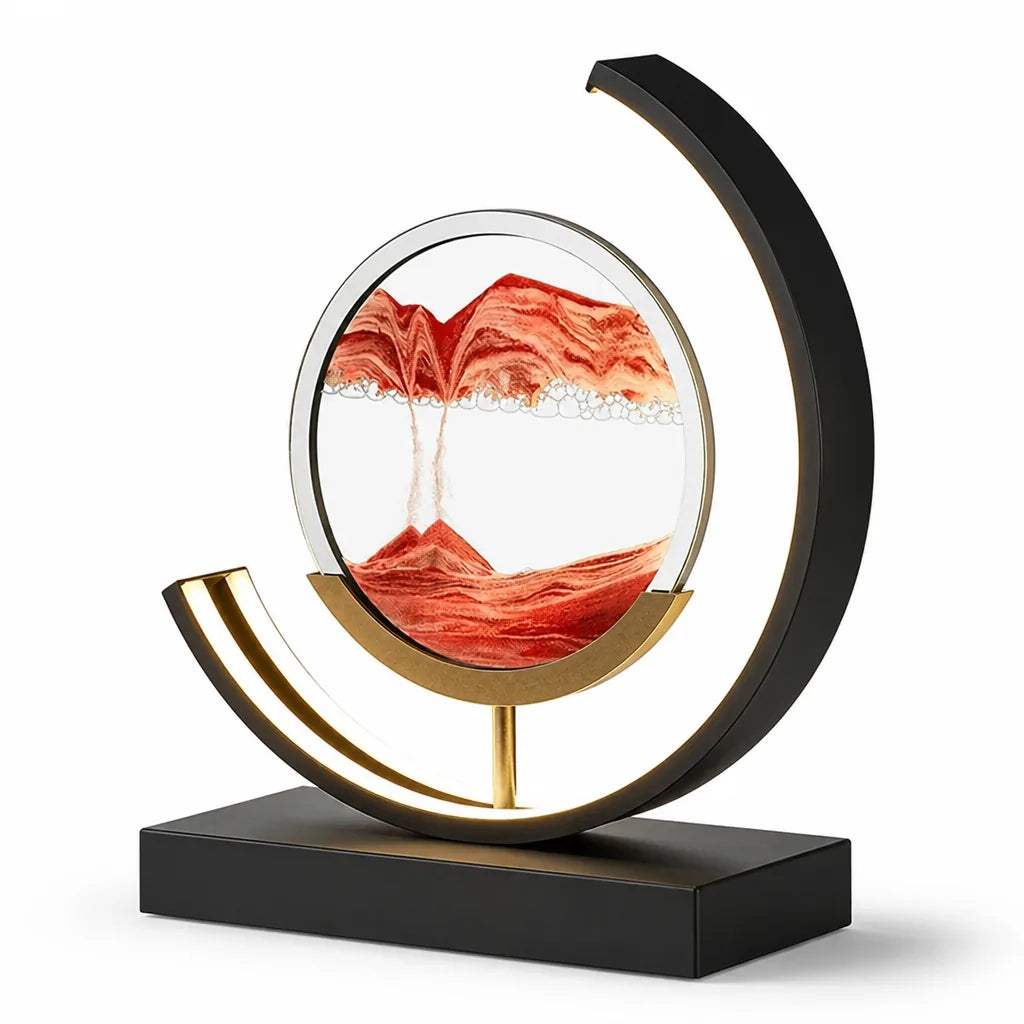 Sand Art Display Watertight Glass Adjustable Light & Speed