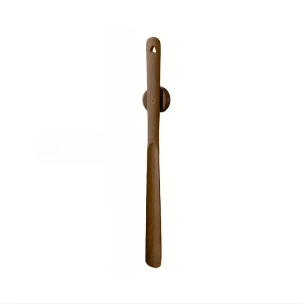 Shoehorn Long Handle Solid Wood Magnetic Wall Mount