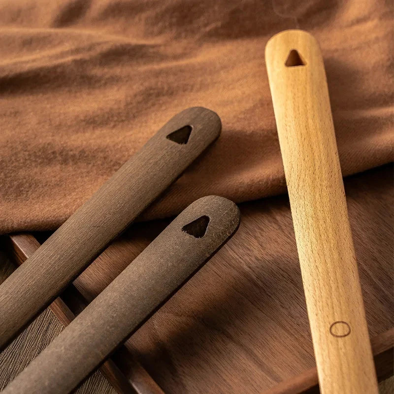Shoehorn Long Handle Solid Wood Magnetic Wall Mount
