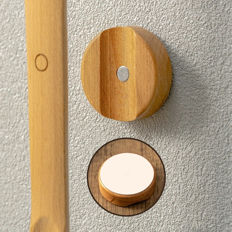 Shoehorn Long Handle Solid Wood Magnetic Wall Mount