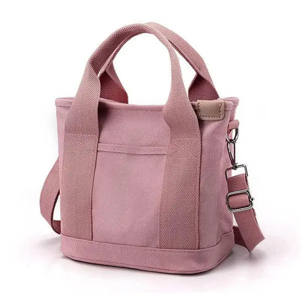 Shoulder Bag Canvas Multiple Inner Pockets & Wide Straps