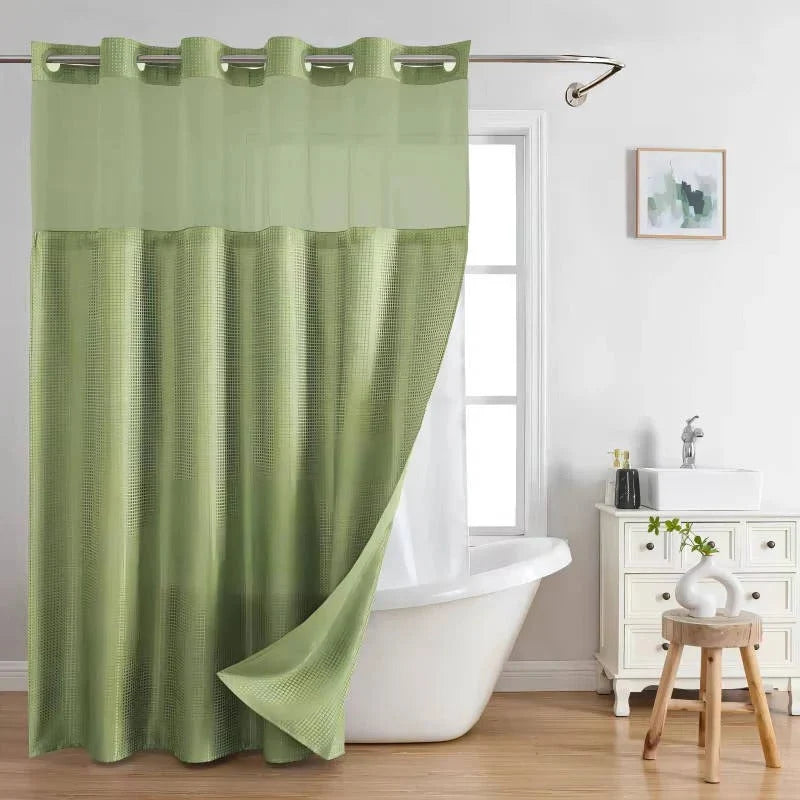 Shower Curtain Hookless Integrated Liner Waterproof