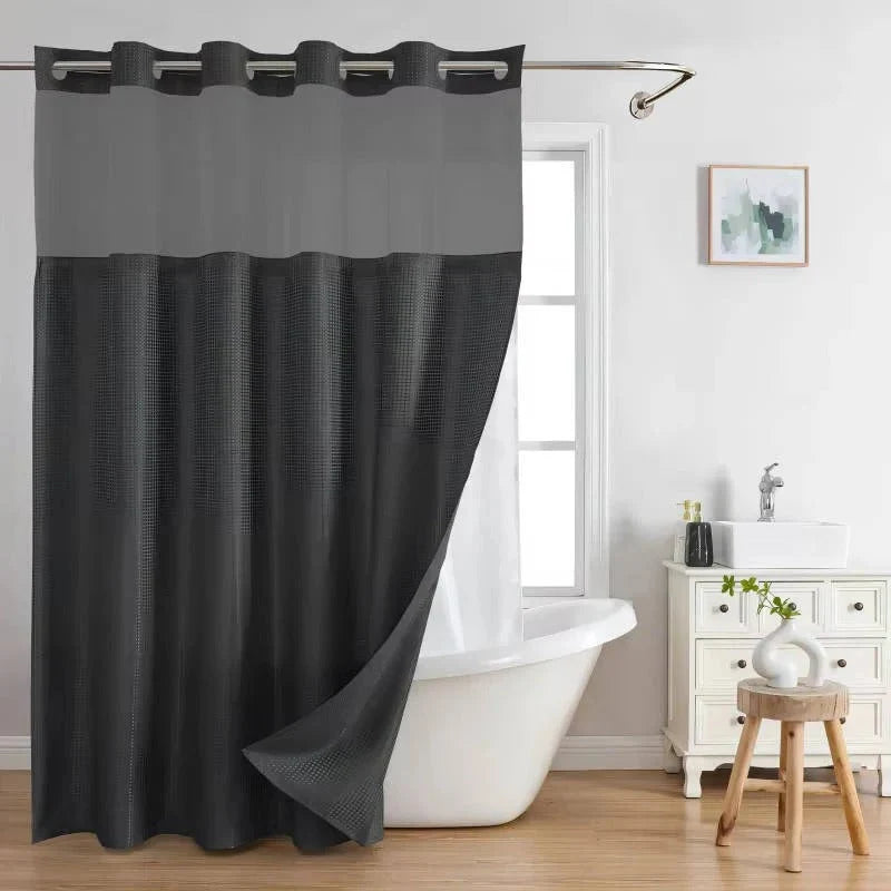 Shower Curtain Hookless Integrated Liner Waterproof