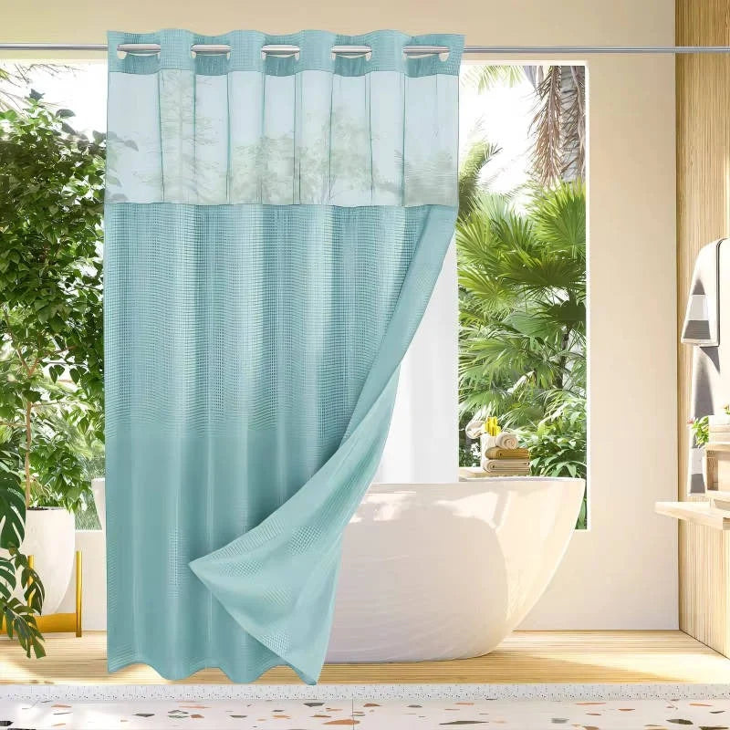 Shower Curtain Hookless Integrated Liner Waterproof