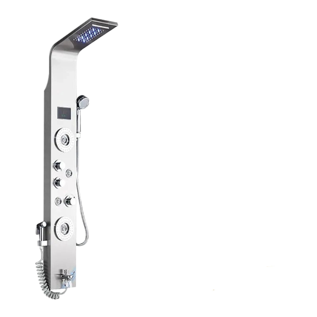 Shower Panel Water-Powered LED Temperature Display Six Spray Modes