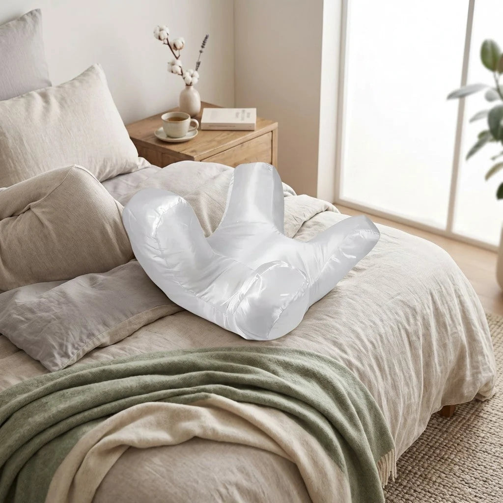 Side Sleeper Pillow Raised Frame Open Center Machine-Washable Cover