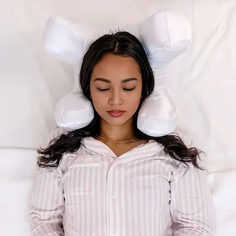 Side Sleeper Pillow Raised Frame Open Center Machine-Washable Cover