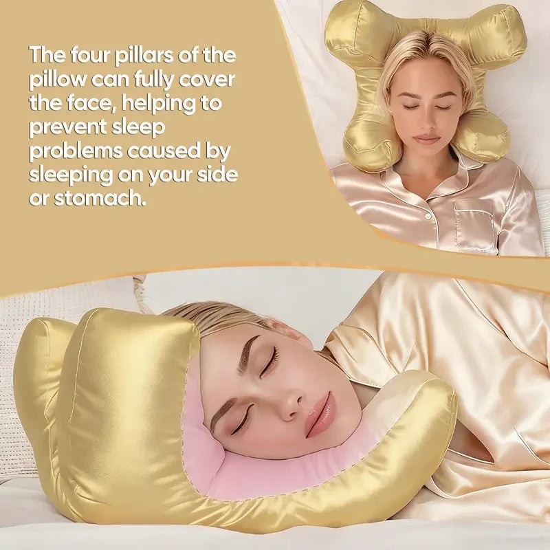 Side Sleeper Pillow Raised Frame Open Center Machine-Washable Cover