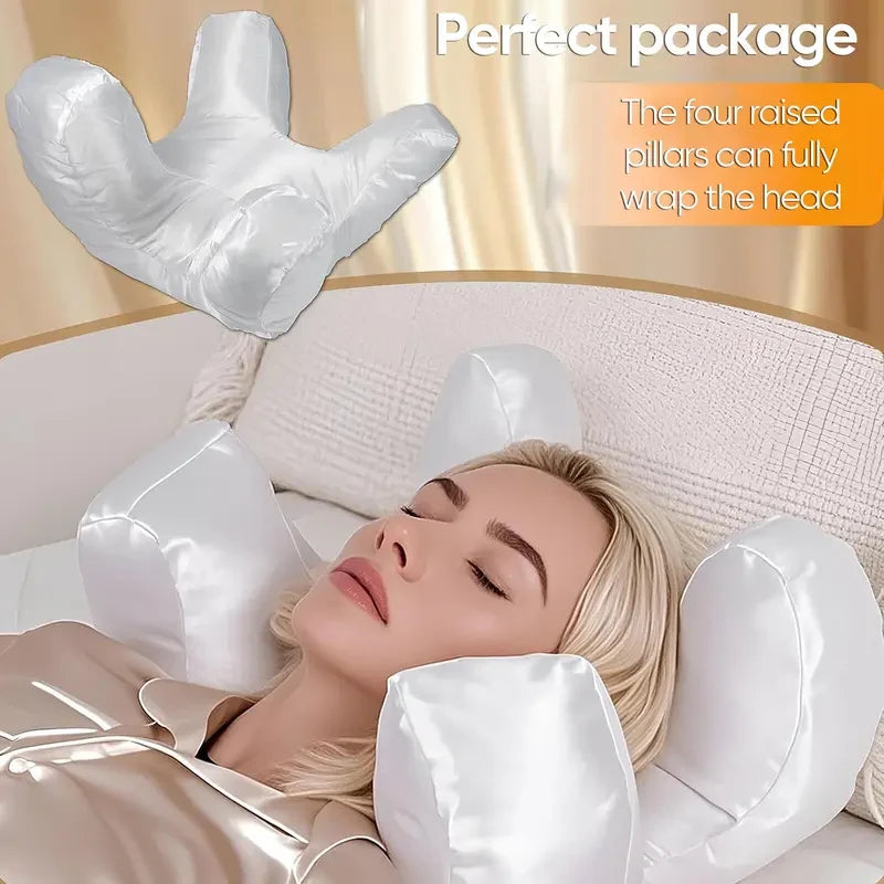 Side Sleeper Pillow Raised Frame Open Center Machine-Washable Cover