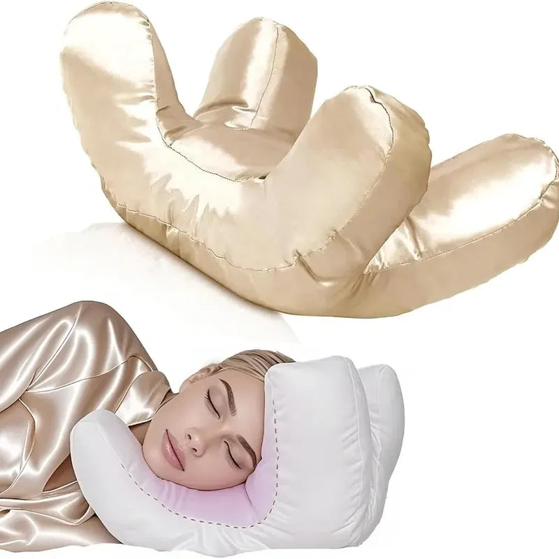 Side Sleeper Pillow Raised Frame Open Center Machine-Washable Cover