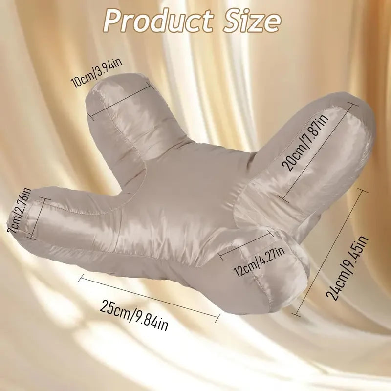 Side Sleeper Pillow Raised Frame Open Center Machine-Washable Cover