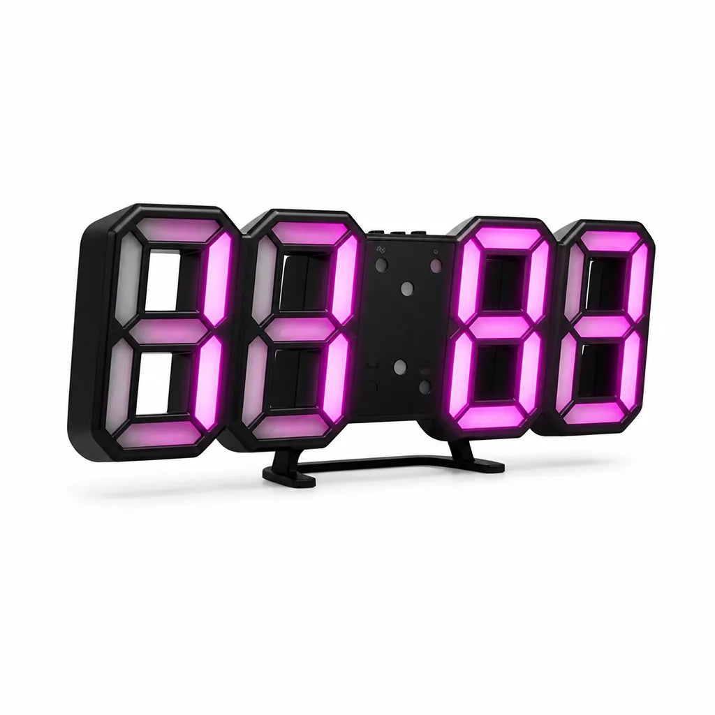 Single-Sided Acrylic 3D LED Display Wall Clock (Home & Office)