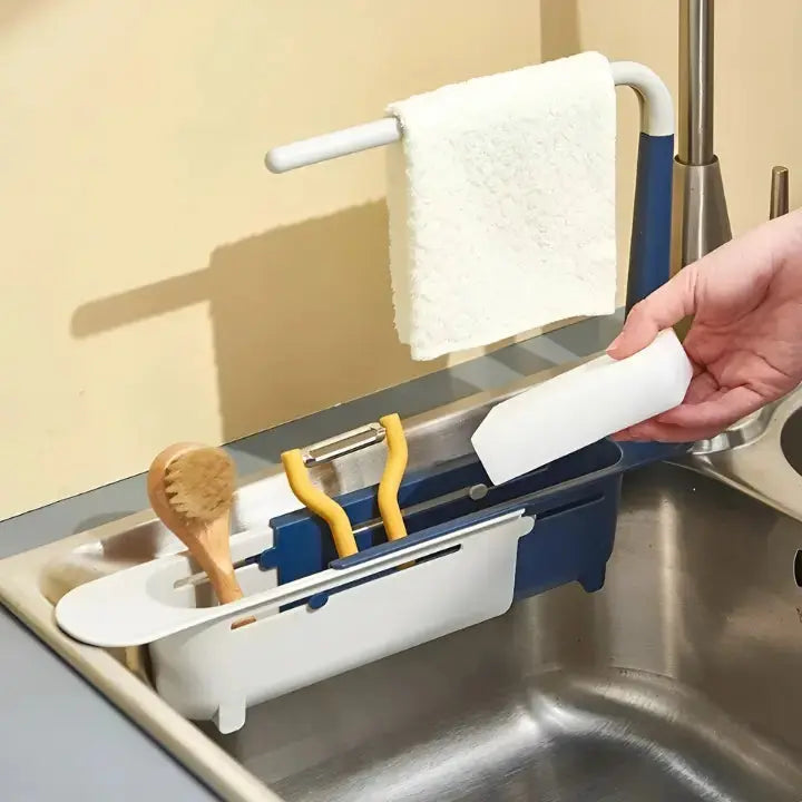 Sink Rack Telescopic Space-Saving Adjustable 12.6 To 17.7 Inches