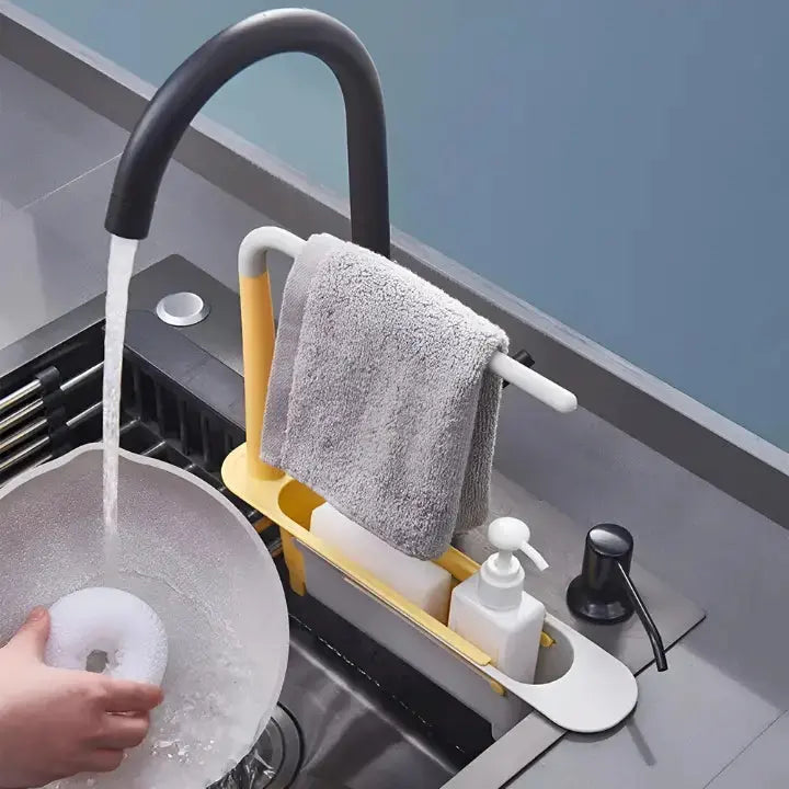 Sink Rack Telescopic Space-Saving Adjustable 12.6 To 17.7 Inches