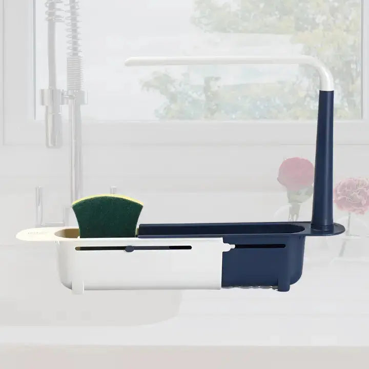 Sink Rack Telescopic Space-Saving Adjustable 12.6 To 17.7 Inches