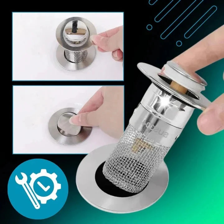 Sink Stopper Pop-Up Airtight Seal & Strainer