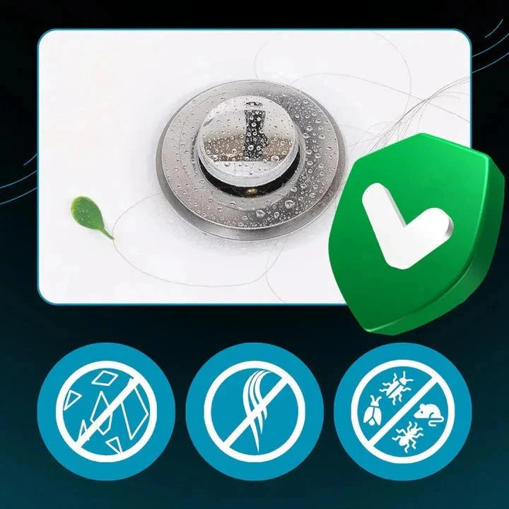 Sink Stopper Pop-Up Airtight Seal & Strainer
