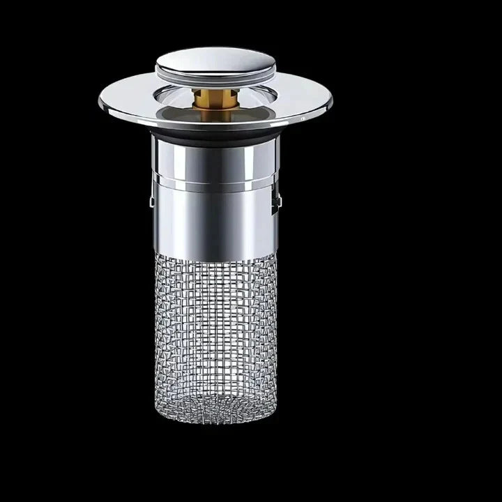 Sink Stopper Pop-Up Dual-Layer Odor Seal Removable Strainer