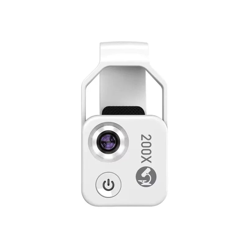 Smartphone Microscope Lens 200X Magnification Optical Glass Clip-On