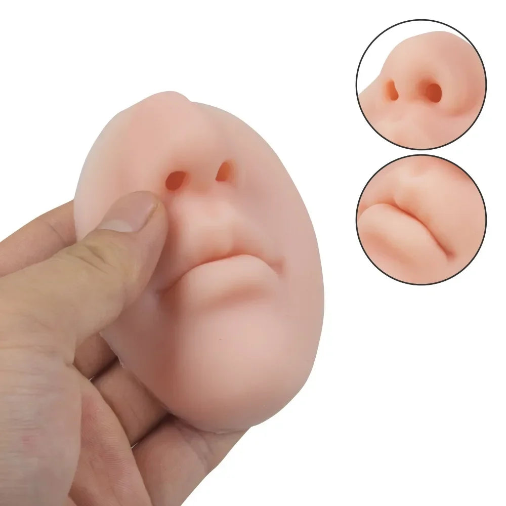 Soap Dispenser Lifelike Nose Soft Silicone & Adhesive Mount