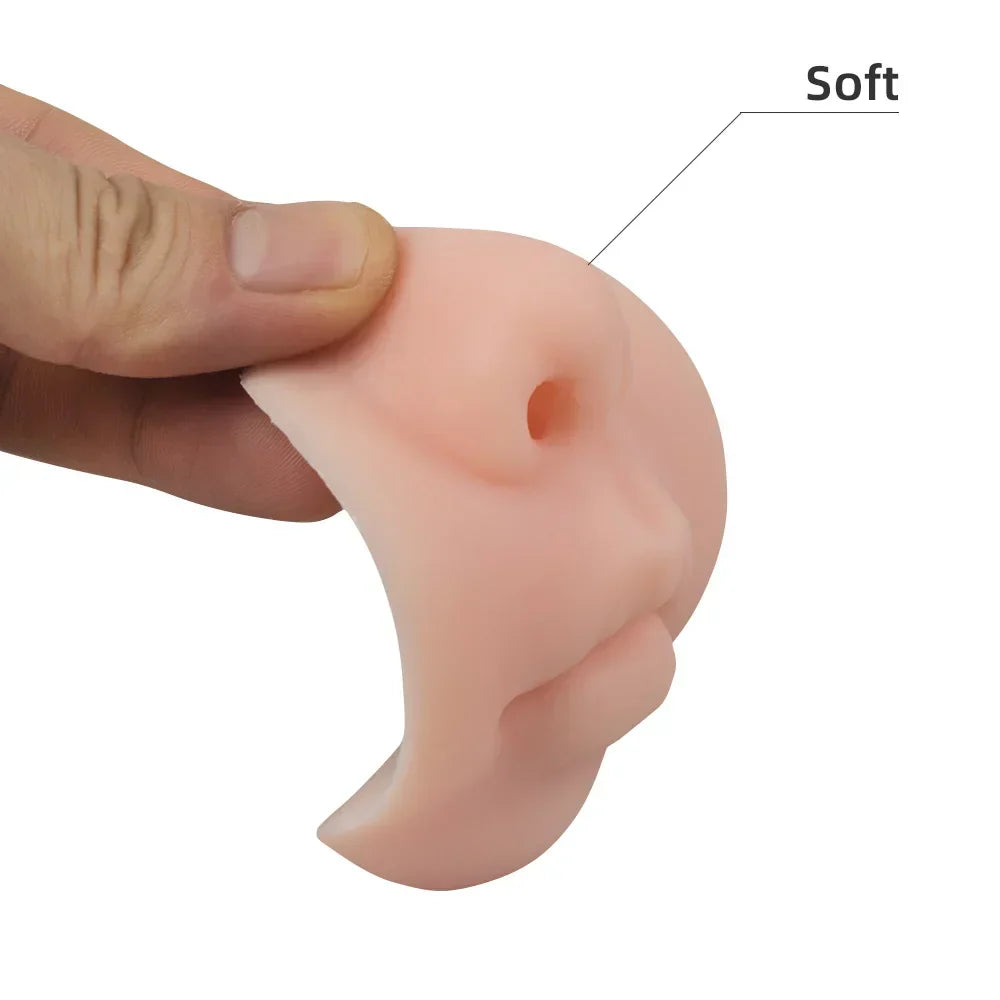 Soap Dispenser Lifelike Nose Soft Silicone & Adhesive Mount