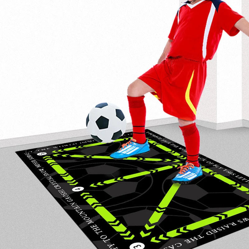 Soccer Training Mat Numbered Step Grid 18-Inch Elastic Cord