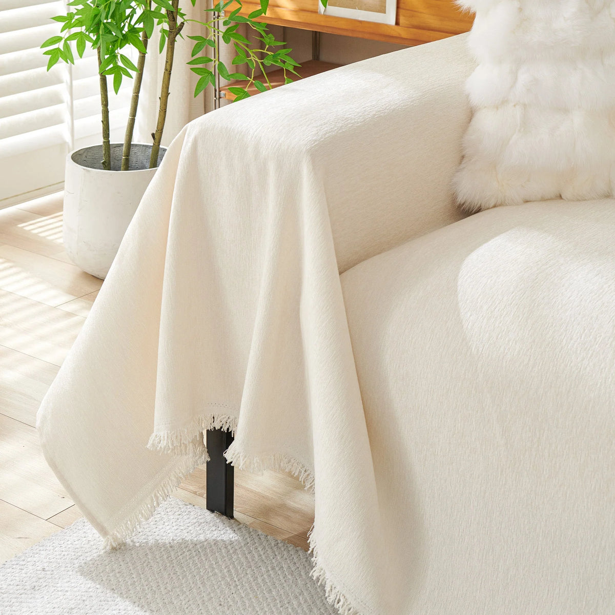 Sofa Cover Draped Universal Fit Woven Blend