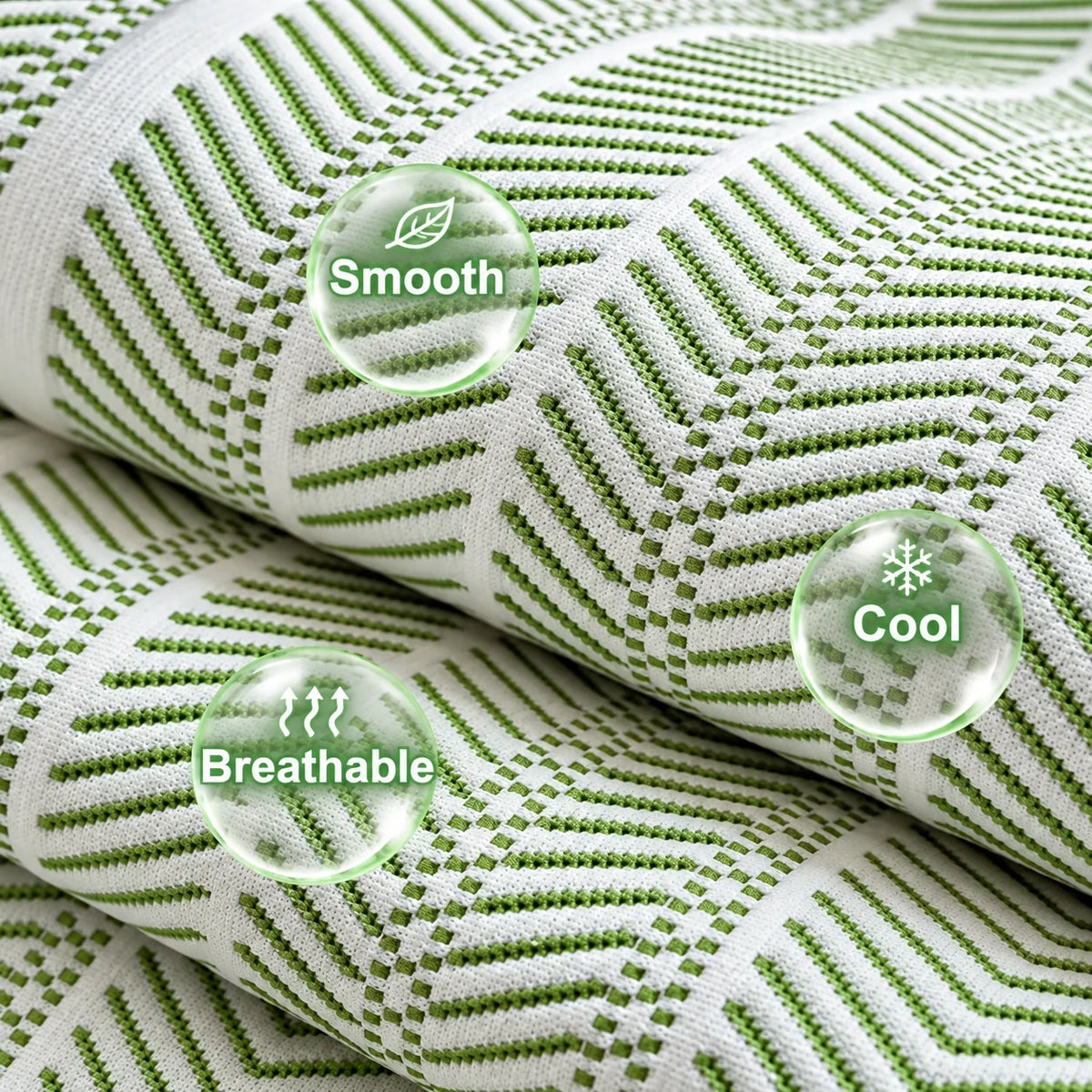 Sofa Cover Microfiber Blend Herringbone Scalloped Edge