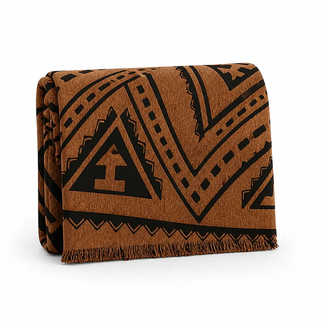 Sofa Cover Tribal Chenille Microfiber Machine Washable