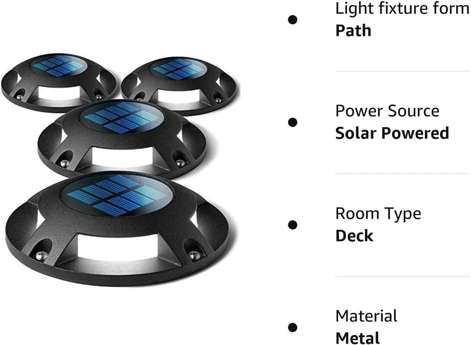 Solar Deck Light Dusk Sensor & Adjustable Brightness