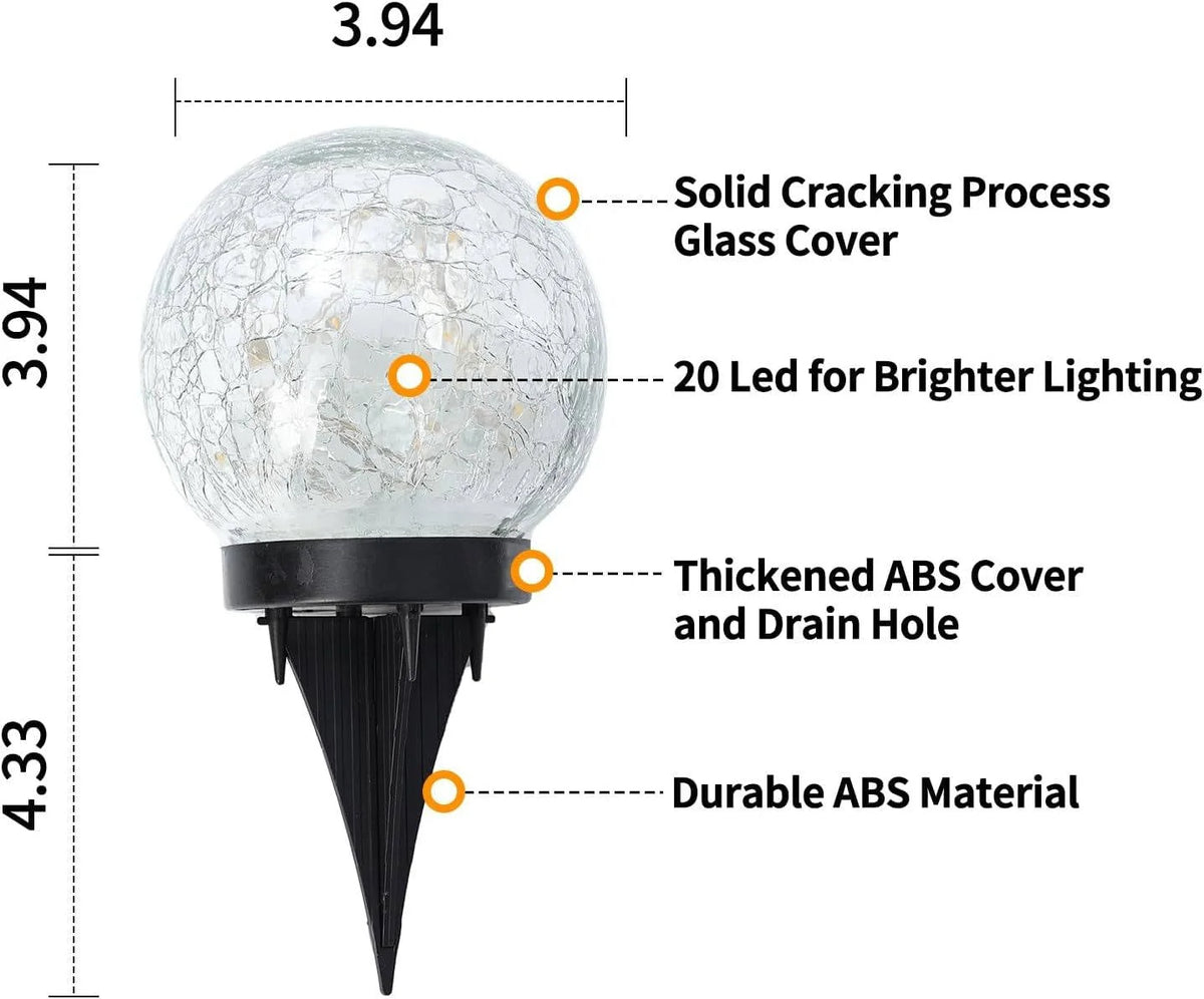Solar Garden Lights Dusk-to-Dawn Weatherproof & Long Runtime