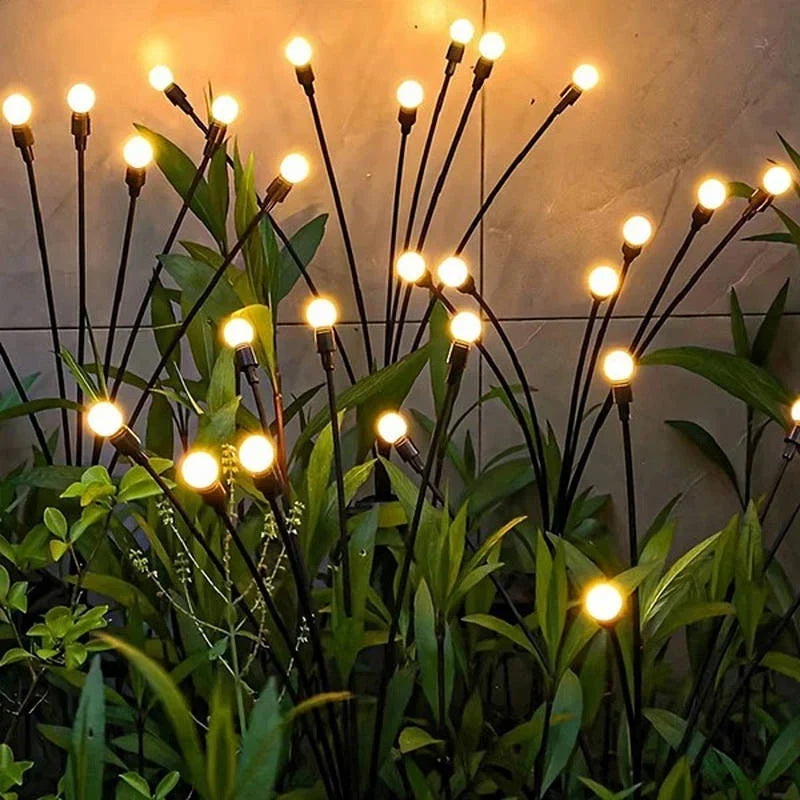 Solar Garden Lights Firefly Effect & Swaying Stainless Steel