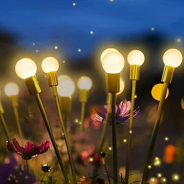 Solar Garden Lights Firefly Effect & Swaying Stainless Steel