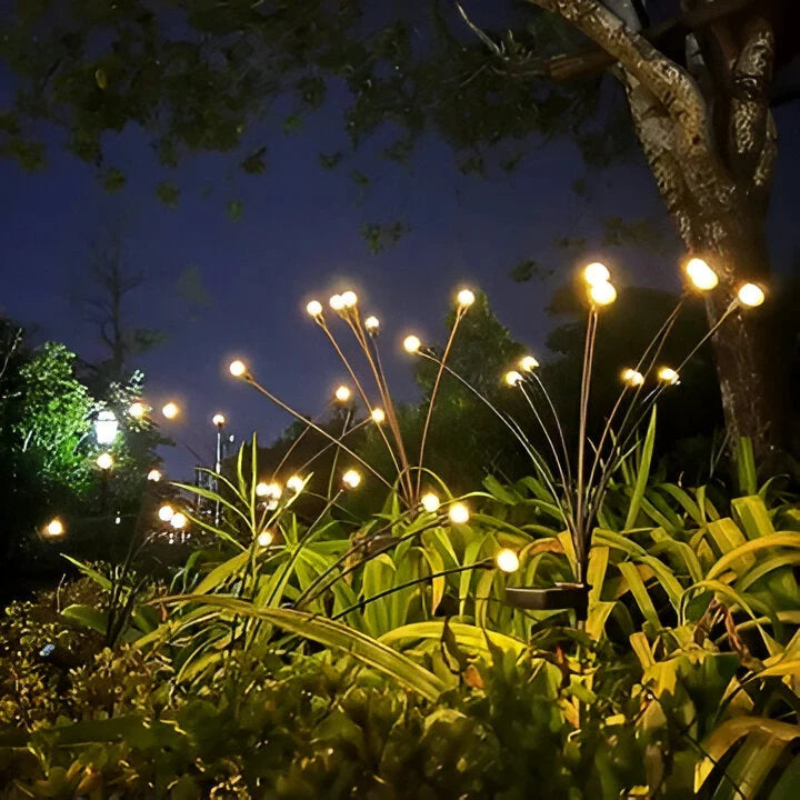 Solar Garden Lights Firefly Flicker & Flexible Stakes