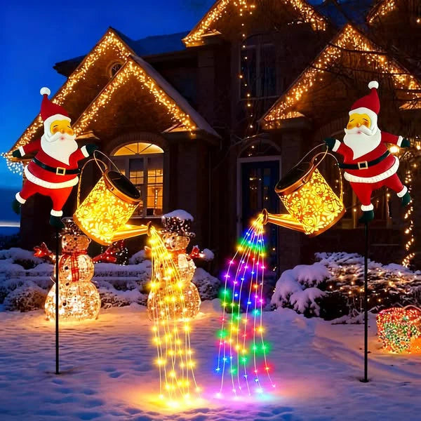 Solar Garden Stake Light Cascading LED Dusk-Activated
