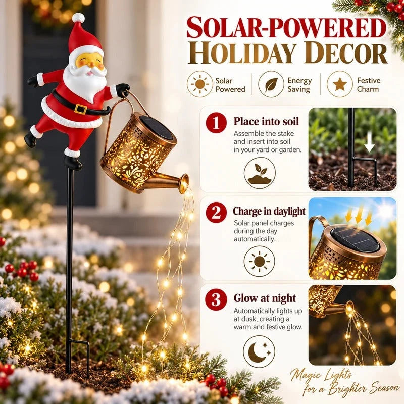 Solar Garden Stake Light Cascading LED Dusk-Activated