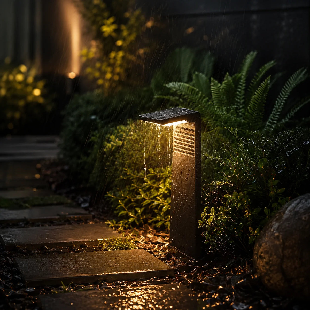 Solar Outdoor Lamp Freestanding Dusk-To-Dawn