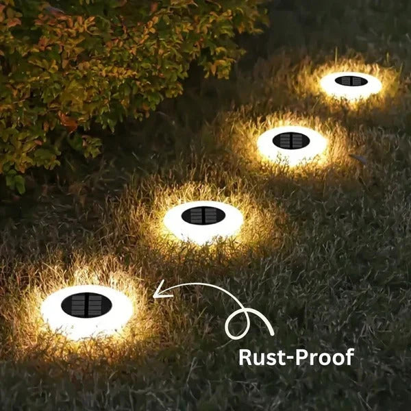 Solar Pathway Lights Dusk-to-Dawn Rechargeable Set of 4