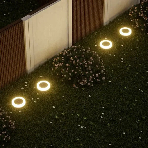 Solar Pathway Lights Dusk-to-Dawn Rechargeable Set of 4