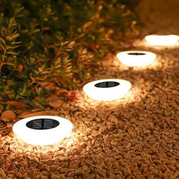 Solar Pathway Lights Dusk-to-Dawn Rechargeable Set of 4