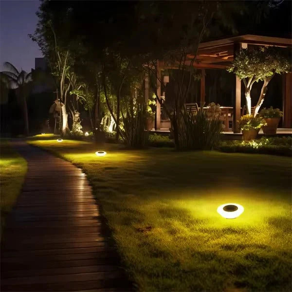 Solar Pathway Lights Dusk-to-Dawn Rechargeable Set of 4