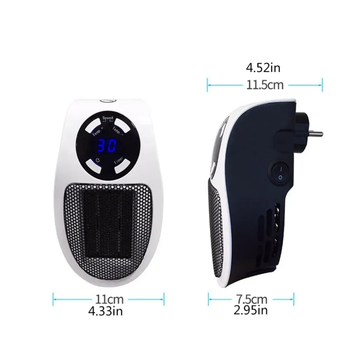 Space Heater Portable Energy-Efficient Tip-Over & Overheat Protection