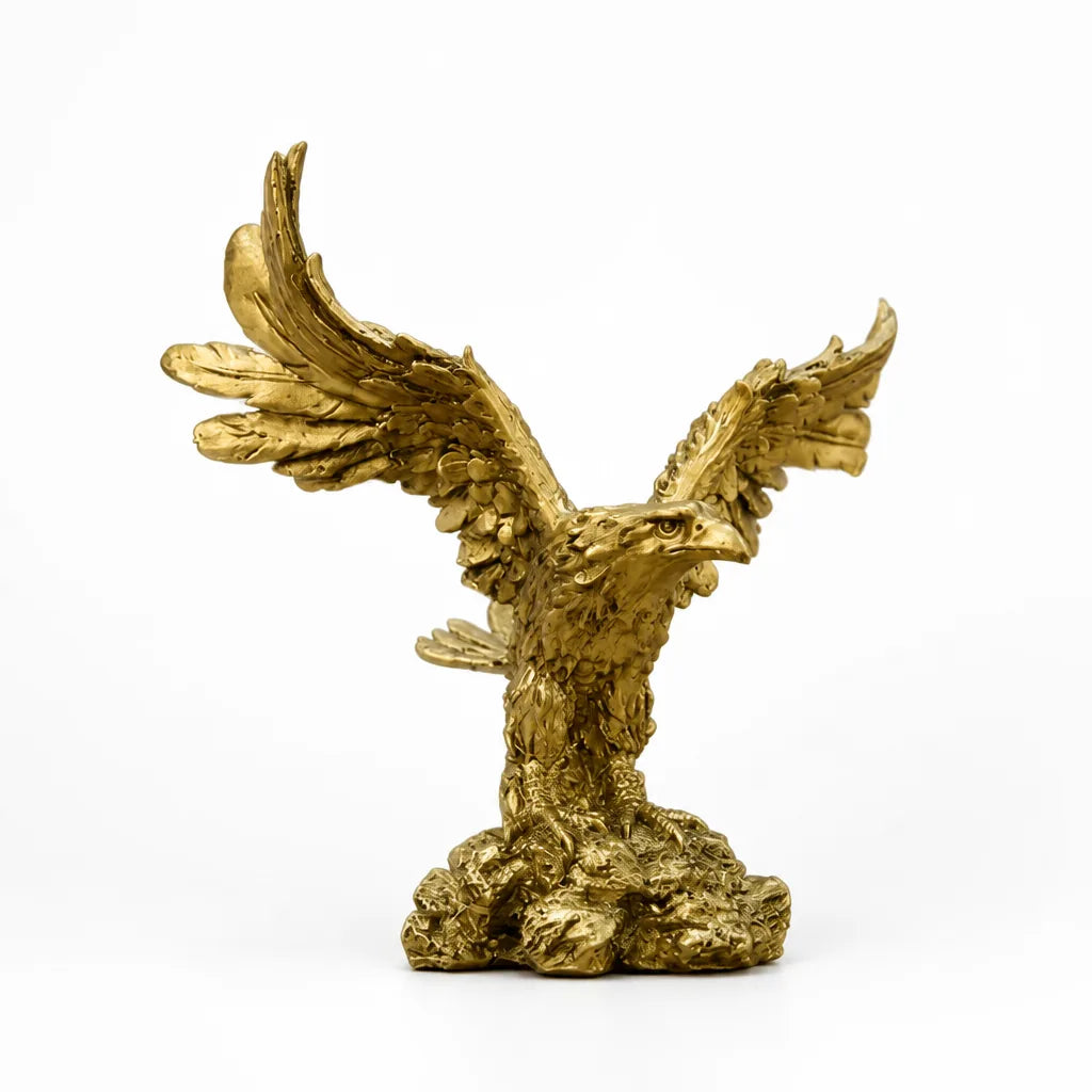 Spread-Wing Resin Eagle Figurine