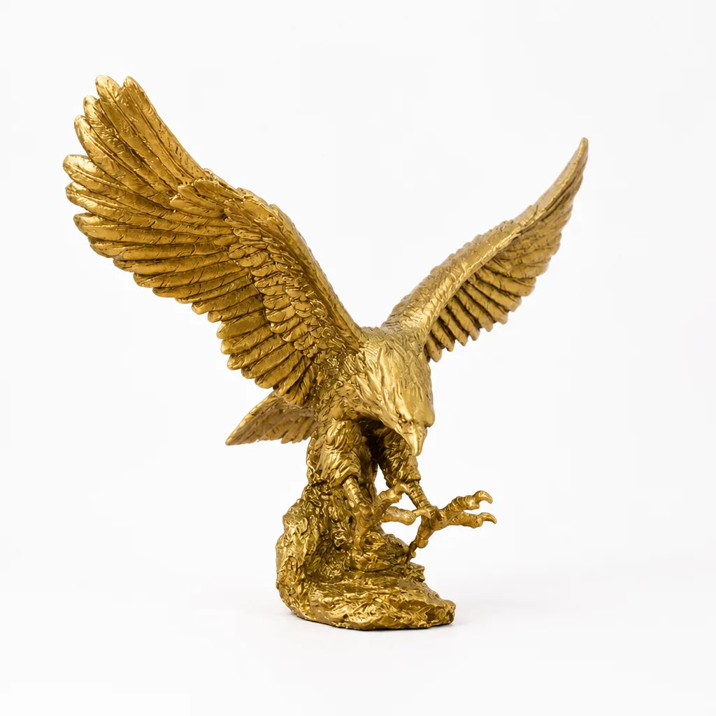 Spread-Wing Resin Eagle Figurine