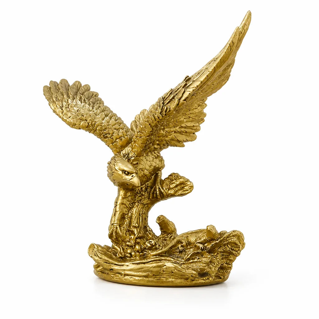 Spread-Wing Resin Eagle Figurine