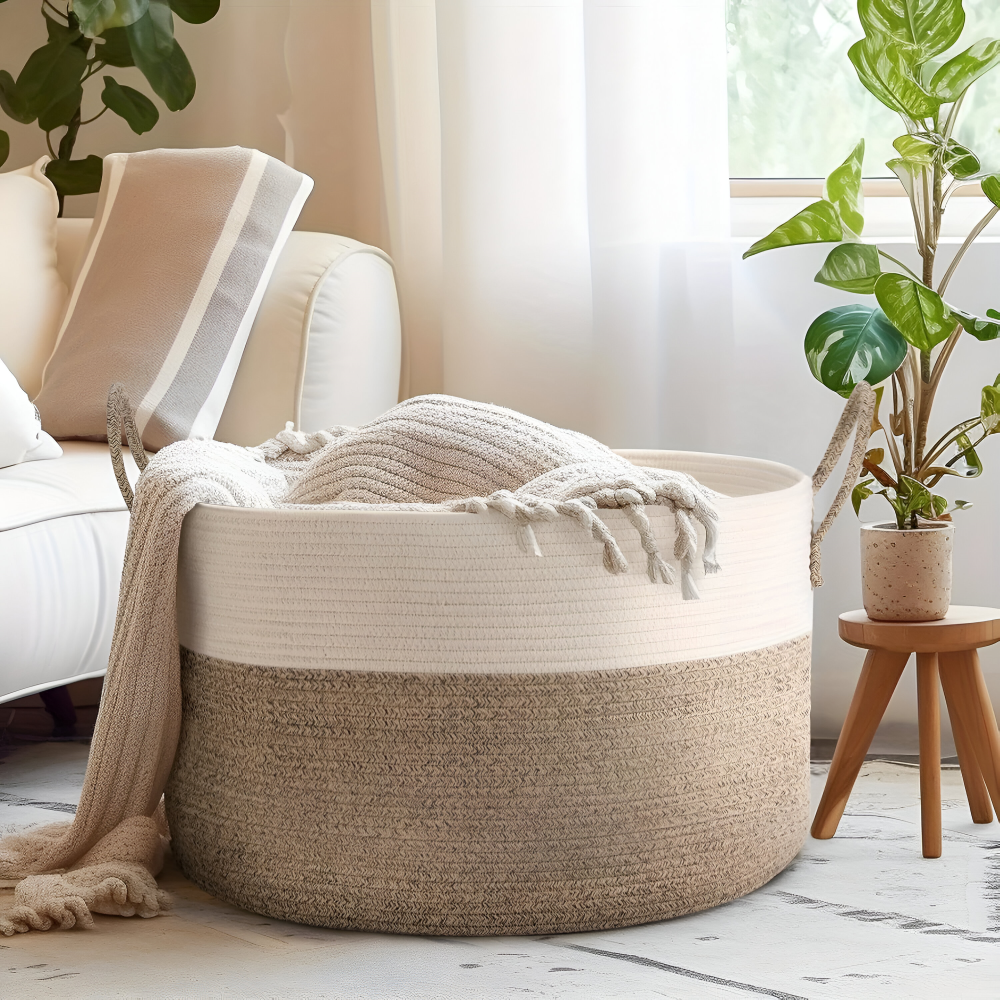 Storage Basket Woven 50L Recycled Polyester