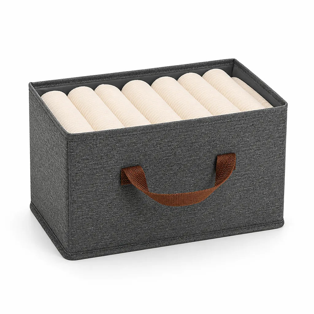 Storage Box Stackable Space-Saving Dual Handles
