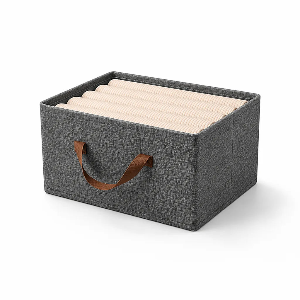 Storage Box Stackable Space-Saving Dual Handles