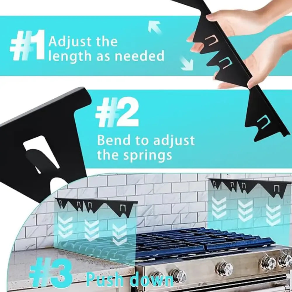 Stove Gap Cover Telescopic Heat-Resistant Stainless Steel